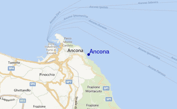 locatiekaart van Ancona