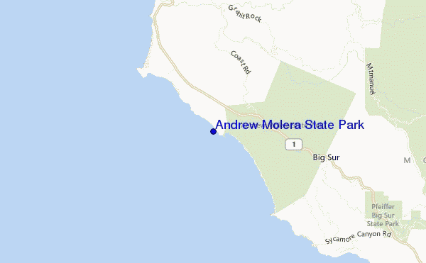 locatiekaart van Andrew Molera State Park