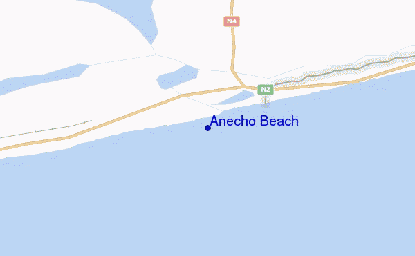 locatiekaart van Anecho Beach