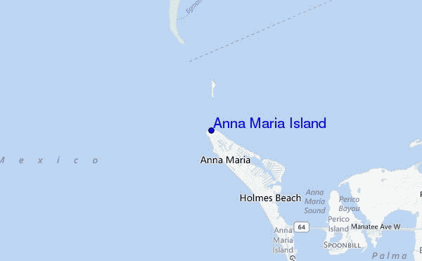 locatiekaart van Anna Maria Island