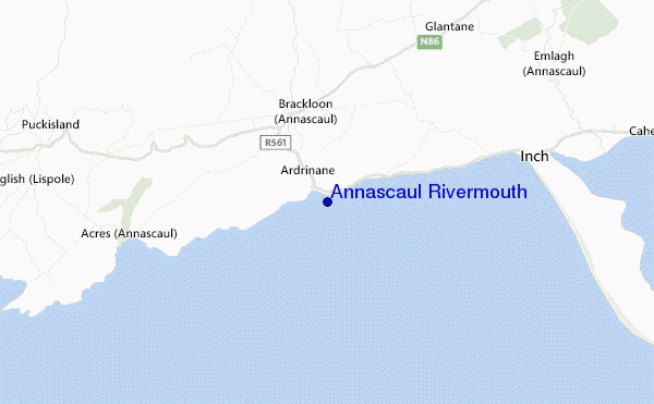 locatiekaart van Annascaul Rivermouth