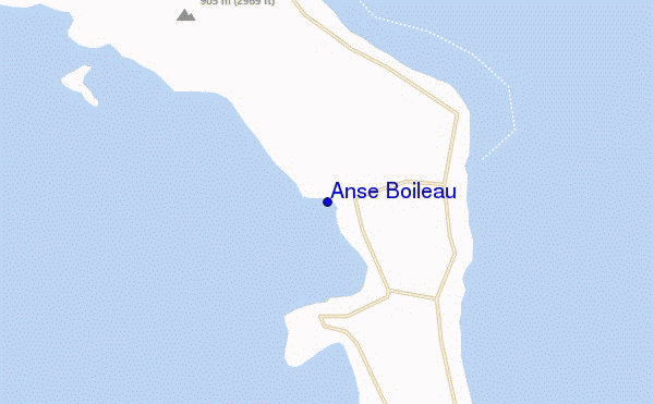 locatiekaart van Anse Boileau
