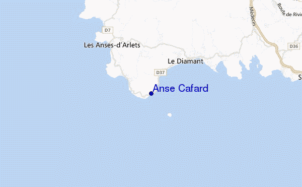 locatiekaart van Anse Cafard