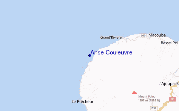 locatiekaart van Anse Couleuvre