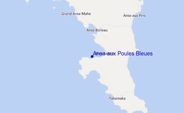 locatiekaart van Anse aux Poules Bleues
