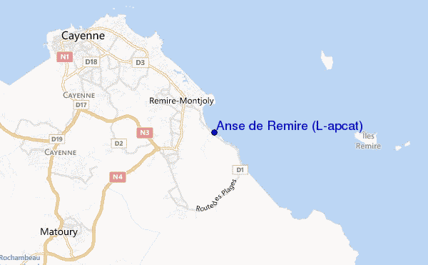 locatiekaart van Anse de Rémire (L'apcat)