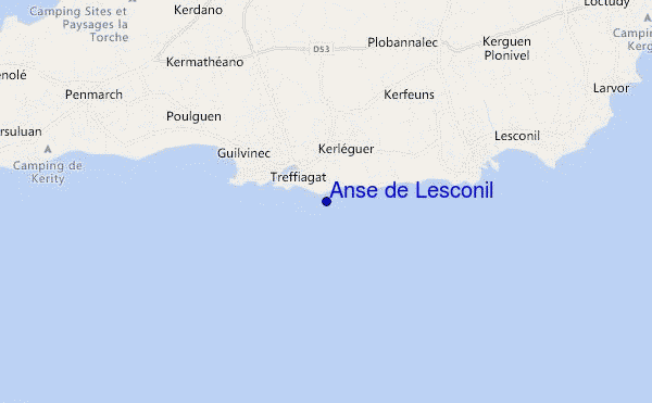 locatiekaart van Anse de Lesconil