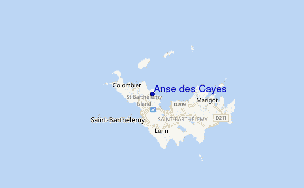 locatiekaart van Anse des Cayes