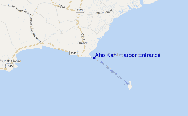 locatiekaart van Aho Kahi Harbor Entrance