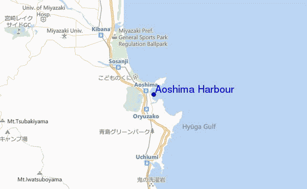 locatiekaart van Aoshima Harbour