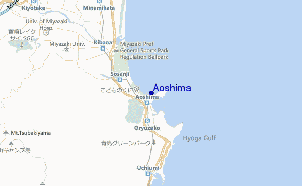 locatiekaart van Aoshima