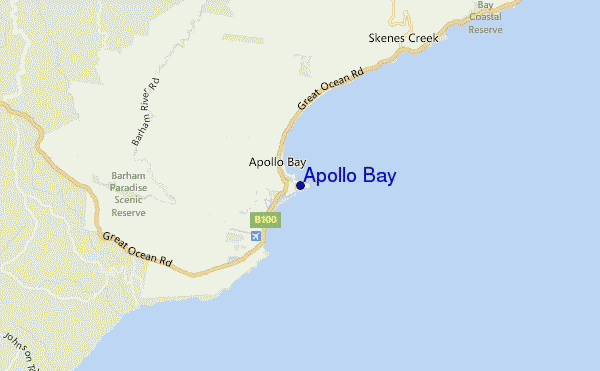 locatiekaart van Apollo Bay