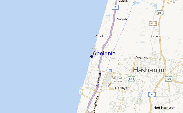 locatiekaart van Apolonia