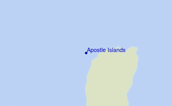 locatiekaart van Apostle Islands