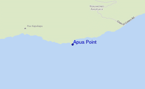 locatiekaart van Apua Point