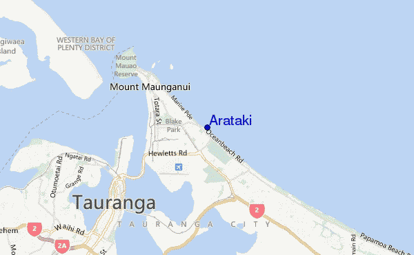 locatiekaart van Arataki