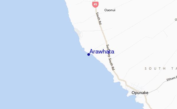 locatiekaart van Arawhata