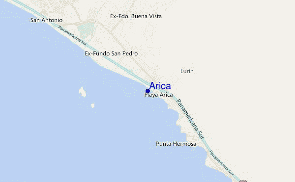 locatiekaart van Arica