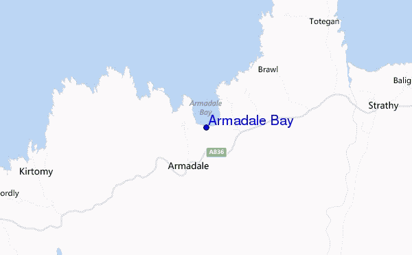 locatiekaart van Armadale Bay