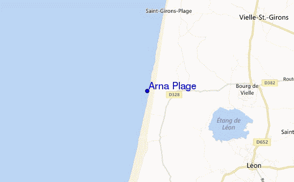 locatiekaart van Arna Plage