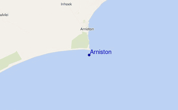 locatiekaart van Arniston