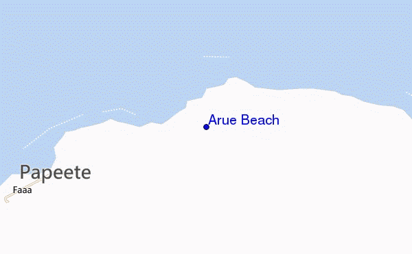locatiekaart van Arue Beach