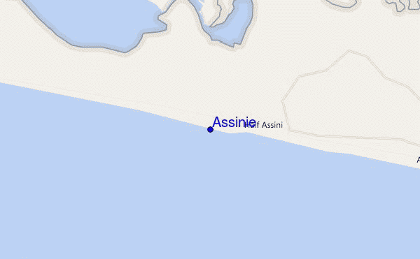 locatiekaart van Assinie