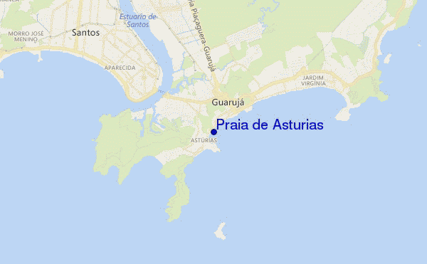locatiekaart van Praia de Asturias