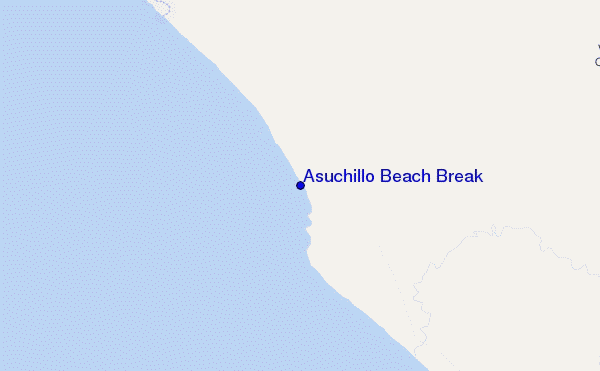 locatiekaart van Asuchillo Beach Break