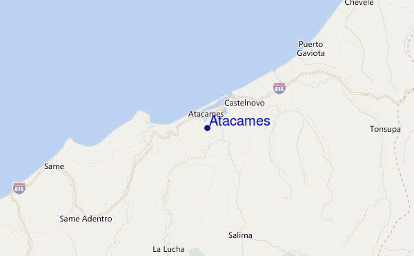 locatiekaart van Atacames