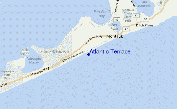 locatiekaart van Atlantic Terrace