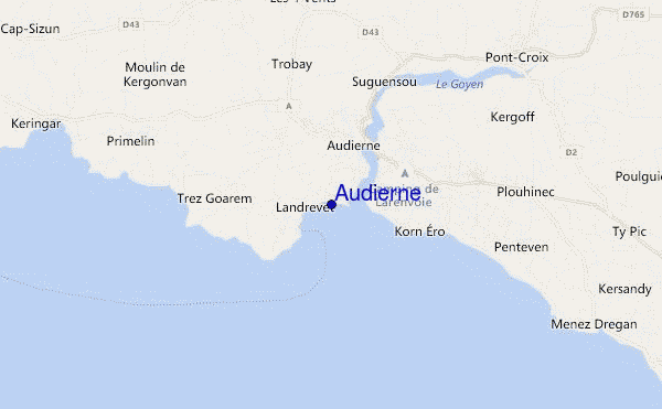 locatiekaart van Audierne