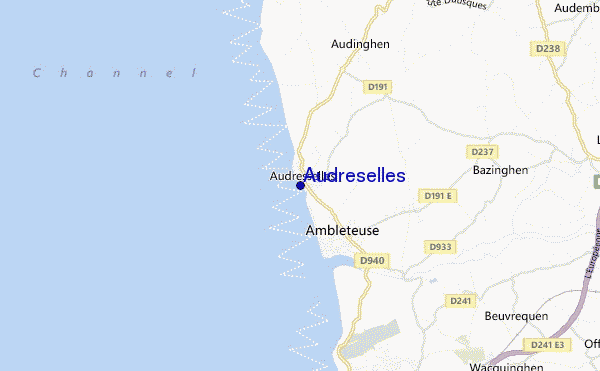 locatiekaart van Audreselles