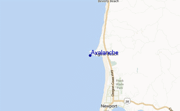 locatiekaart van Avalanche