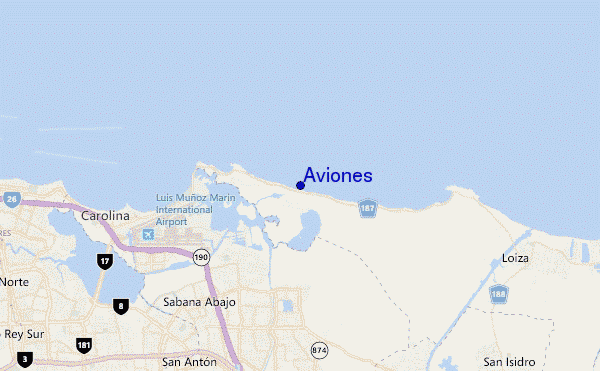 locatiekaart van Aviones