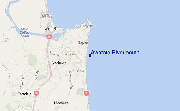 locatiekaart van Awatoto Rivermouth