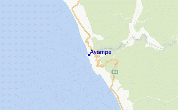 locatiekaart van Ayampe