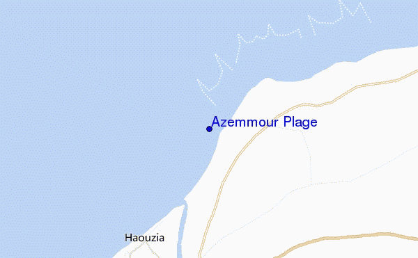 locatiekaart van Azemmour Plage