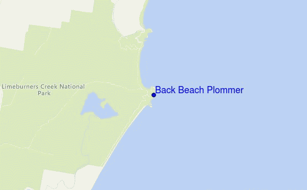 locatiekaart van Back Beach Plommer