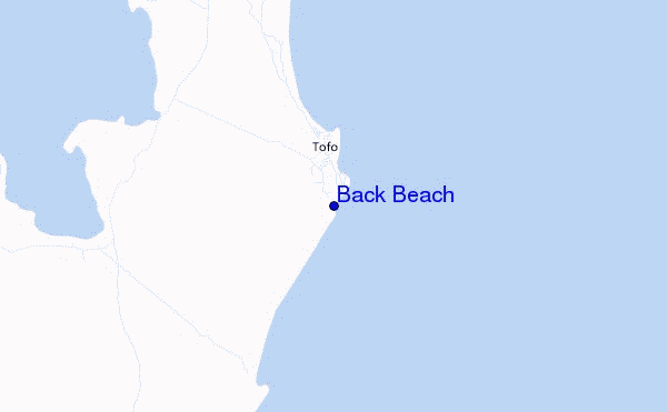 locatiekaart van Back Beach