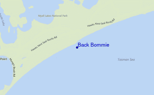 locatiekaart van Back Bommie