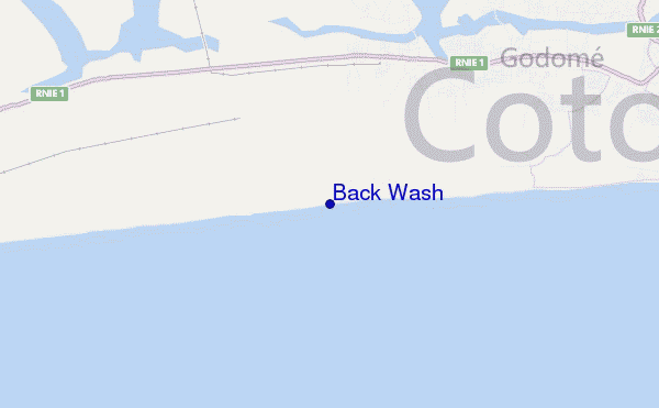locatiekaart van Back Wash