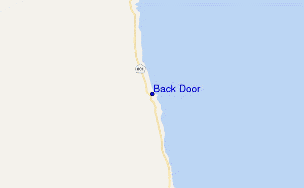 locatiekaart van Back Door