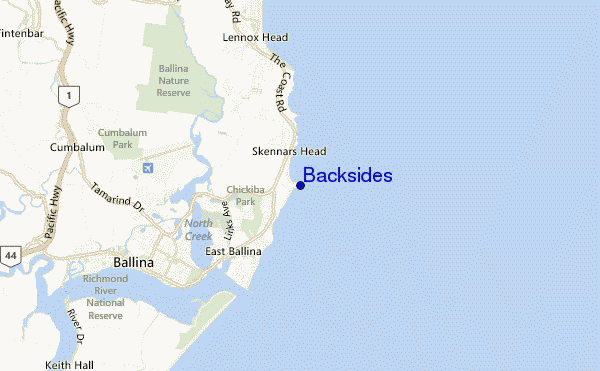locatiekaart van Backsides
