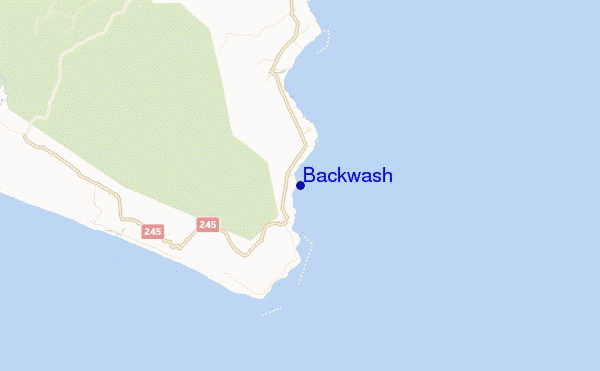 locatiekaart van Backwash