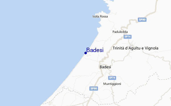 locatiekaart van Badesi