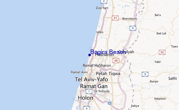 Bagira Beach Location Map