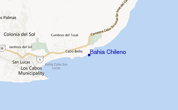 locatiekaart van Bahia Chileno