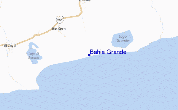 locatiekaart van Bahia Grande