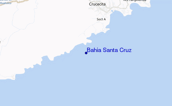 locatiekaart van Bahia Santa Cruz